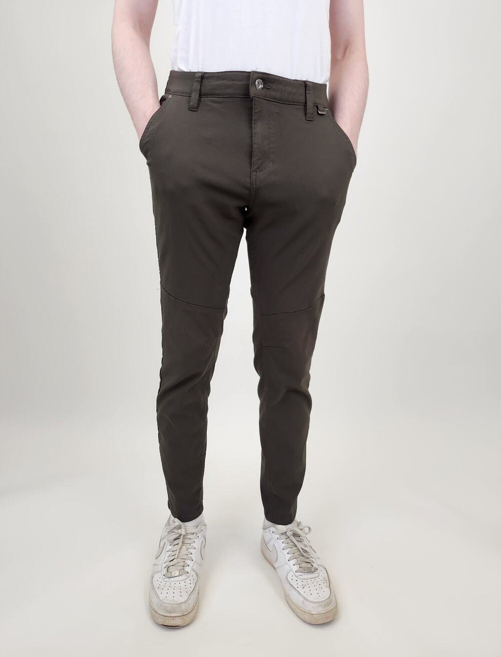 PROJEK RAW chino comfort waist pant military green size 38